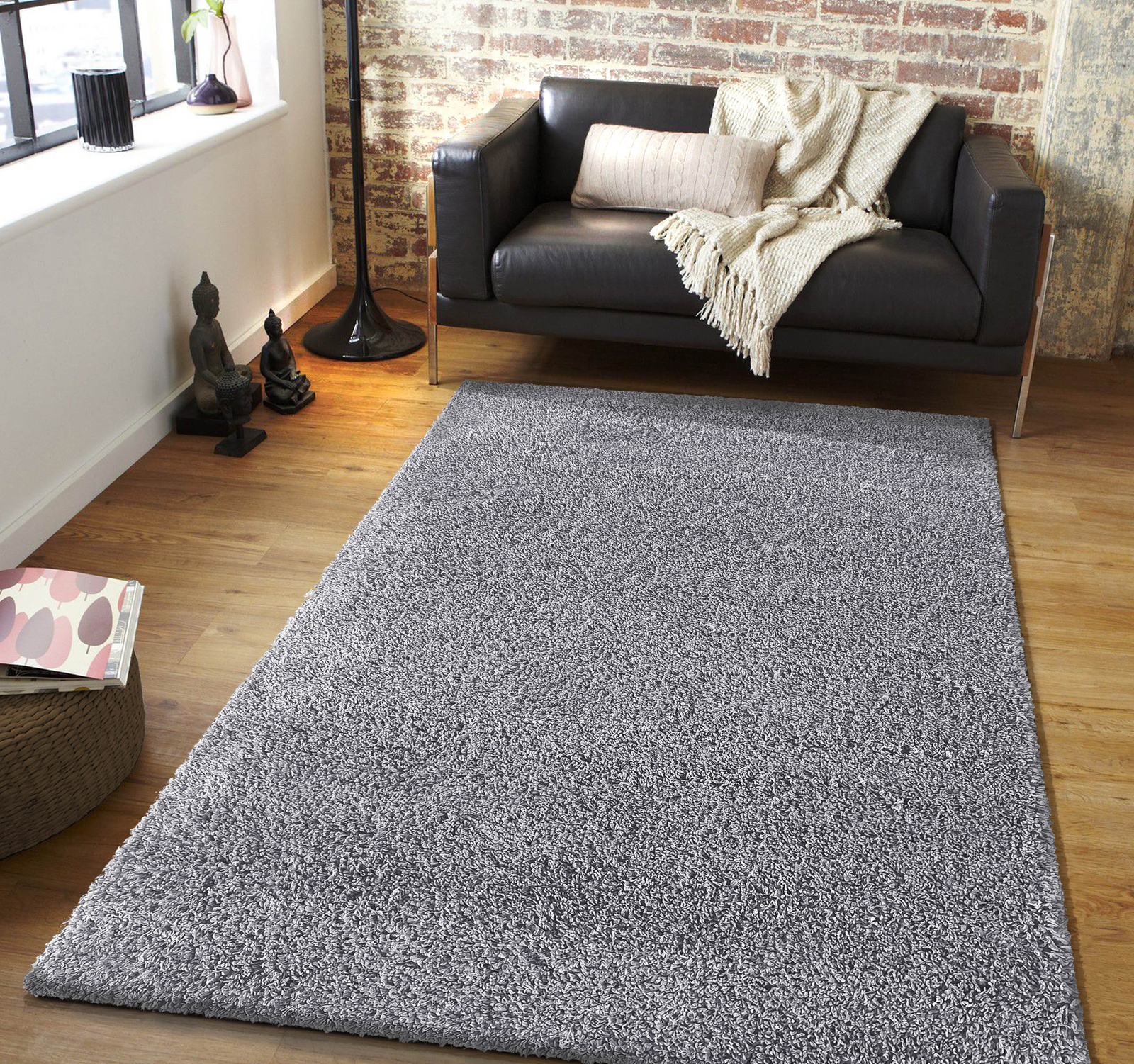 Dywan nowoczesny mięciutki Santo - typu Shaggy - szary