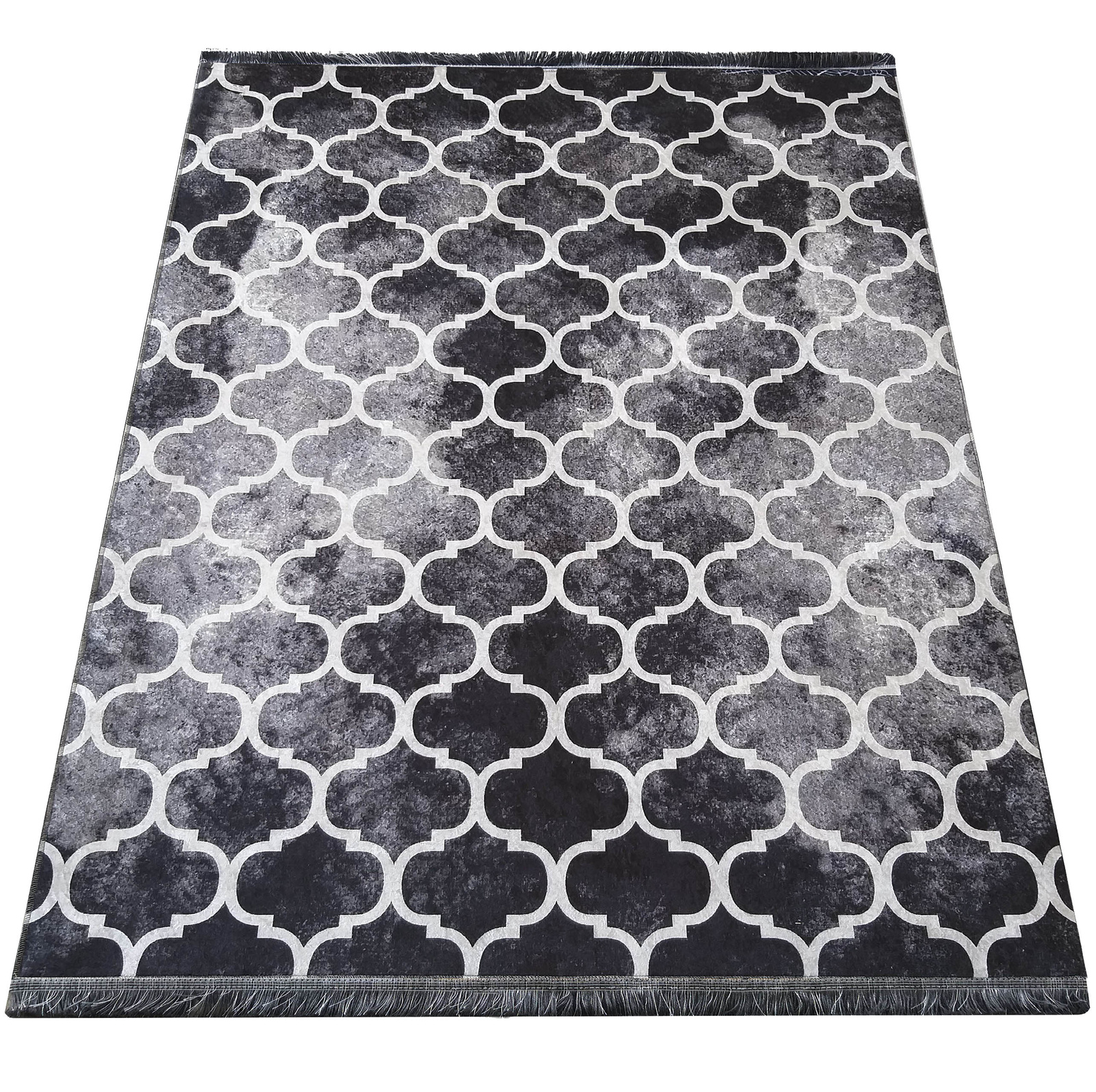 Dywan antypoślizgowy marokańska koniczyna Heos New 101 - czarny