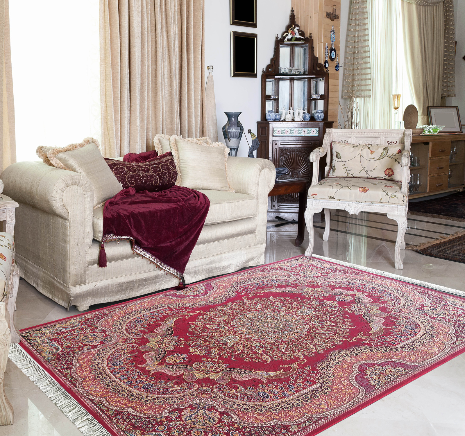 Kunsztowny dywan turecki- PERS- 01- czerwony