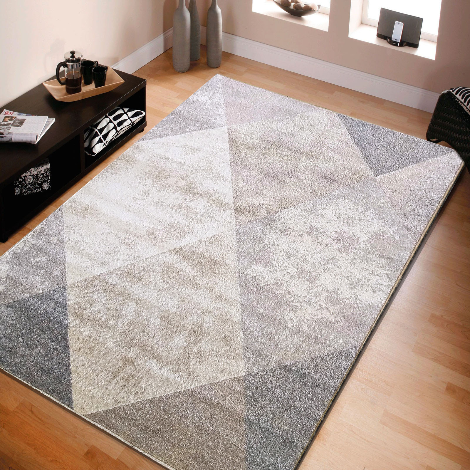 Szary dywan nowoczesny Venice 05 - beżowy