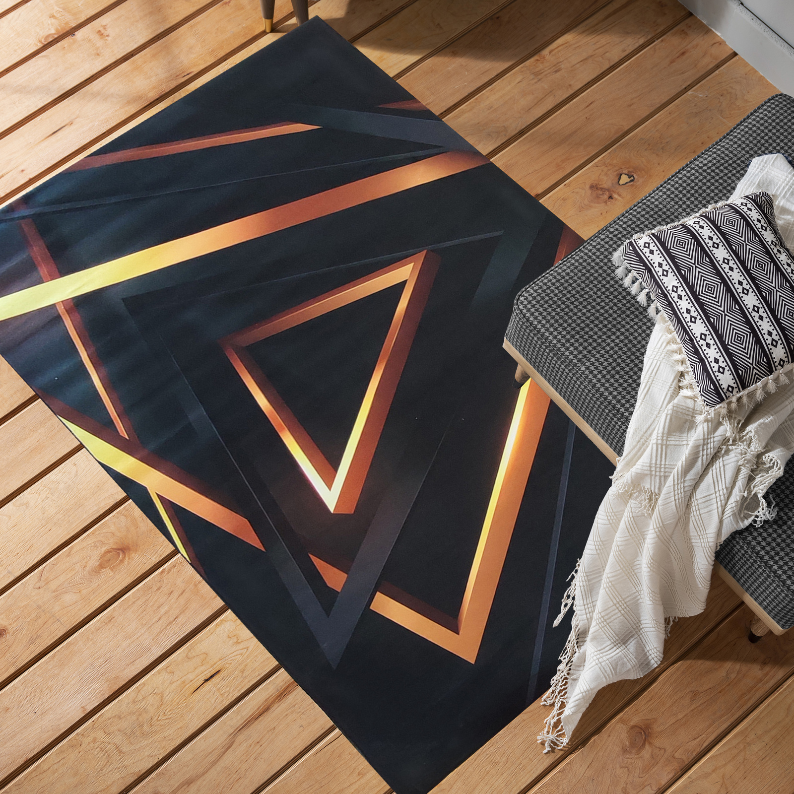 Dywan antypoślizgowy nowoczesny Gold 03 N