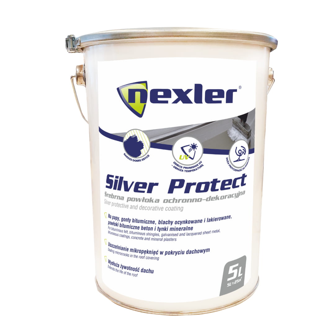 NEXLER SILVER PROTECT MASA ASFALTOWO 5KG POWŁOKA OCHRONNA DEKORACYJNA