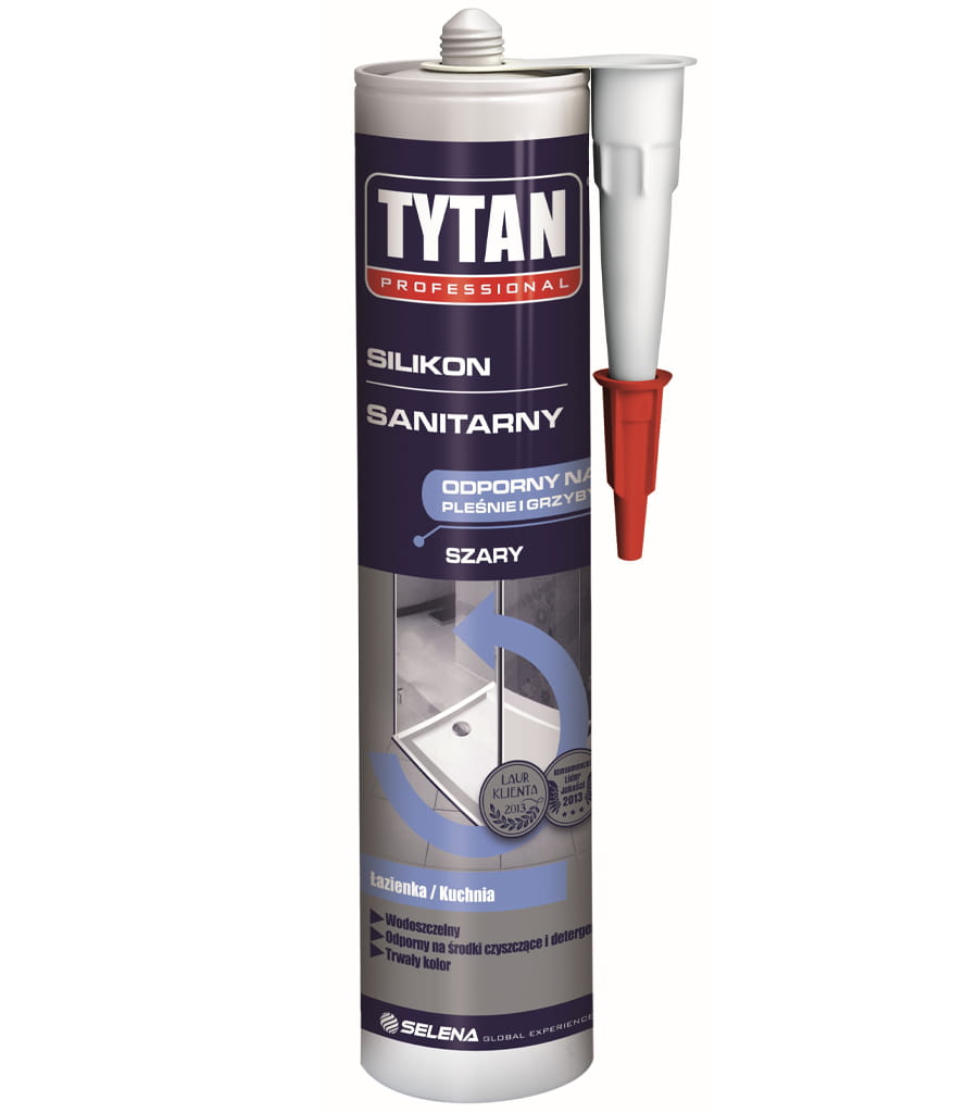 TYTAN SILIKON SANITARNY SZARY 280ml