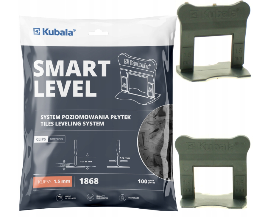 KUBALA KLIPSY 1,5MM SMART LEVEL (1868) 100SZT