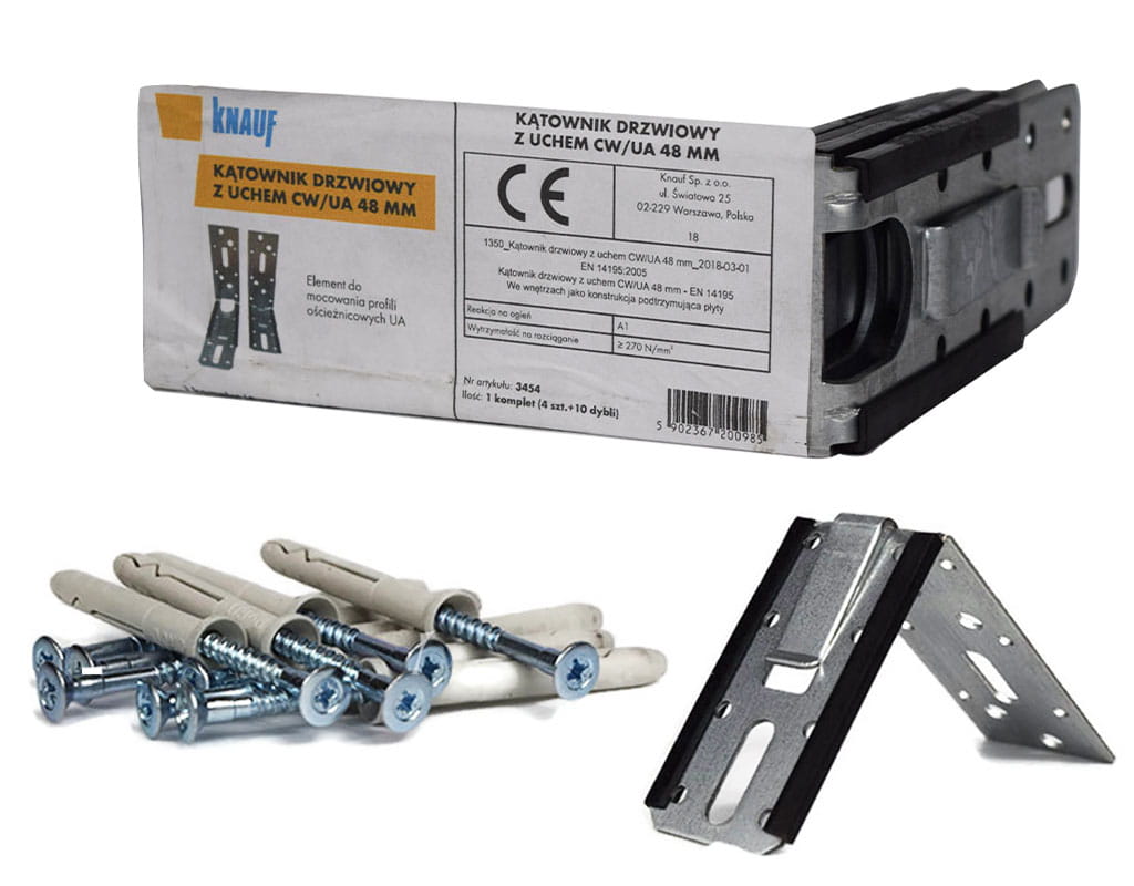 KNAUF KĄTOWNIK DRZWIOWY UA-48 4 SZTUKI+10 DYBLI