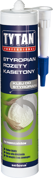 TYTAN KLEJ MONTAŻOWY DO STYROPIANU STYRO FIX BIAŁY