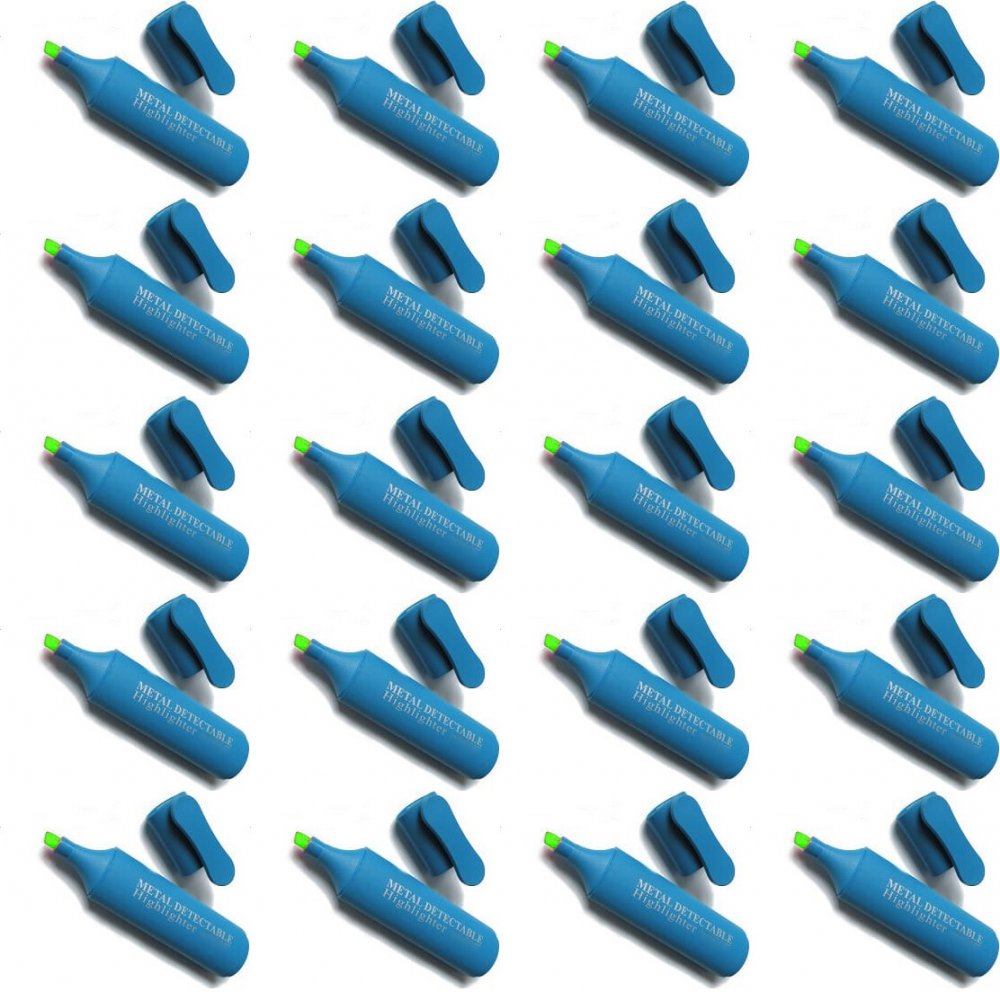 20x Zakreślacz wykrywalny Prohaccp P0556, obudowa niebieska, wkład zielony