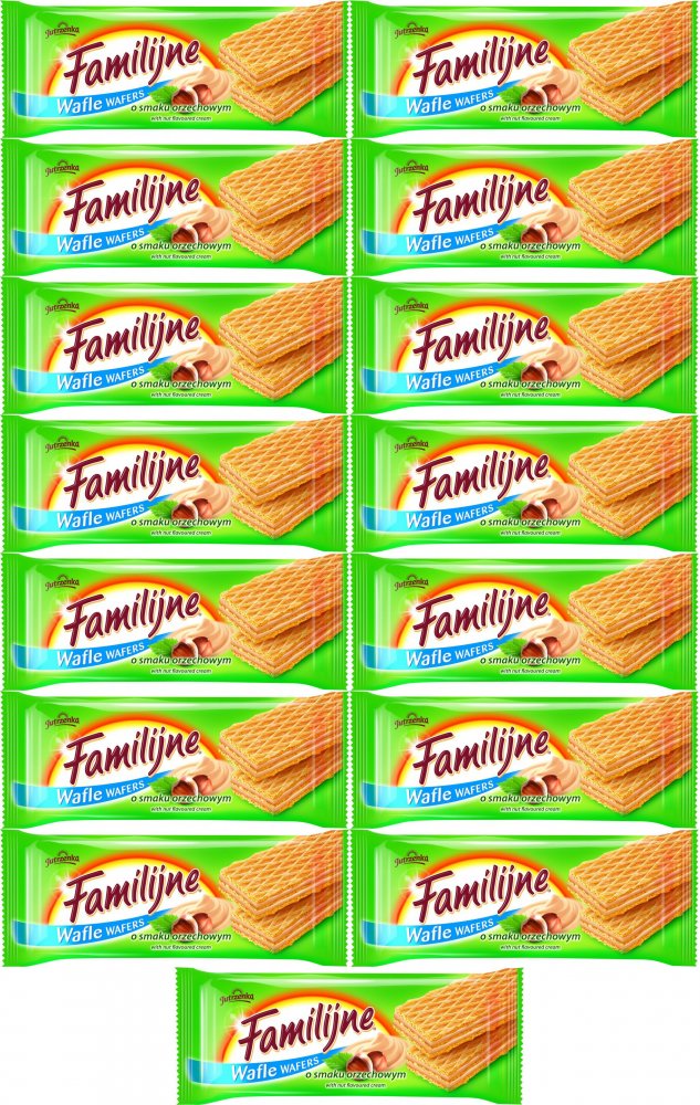 15x Wafle Familijne, orzechowy, 180g