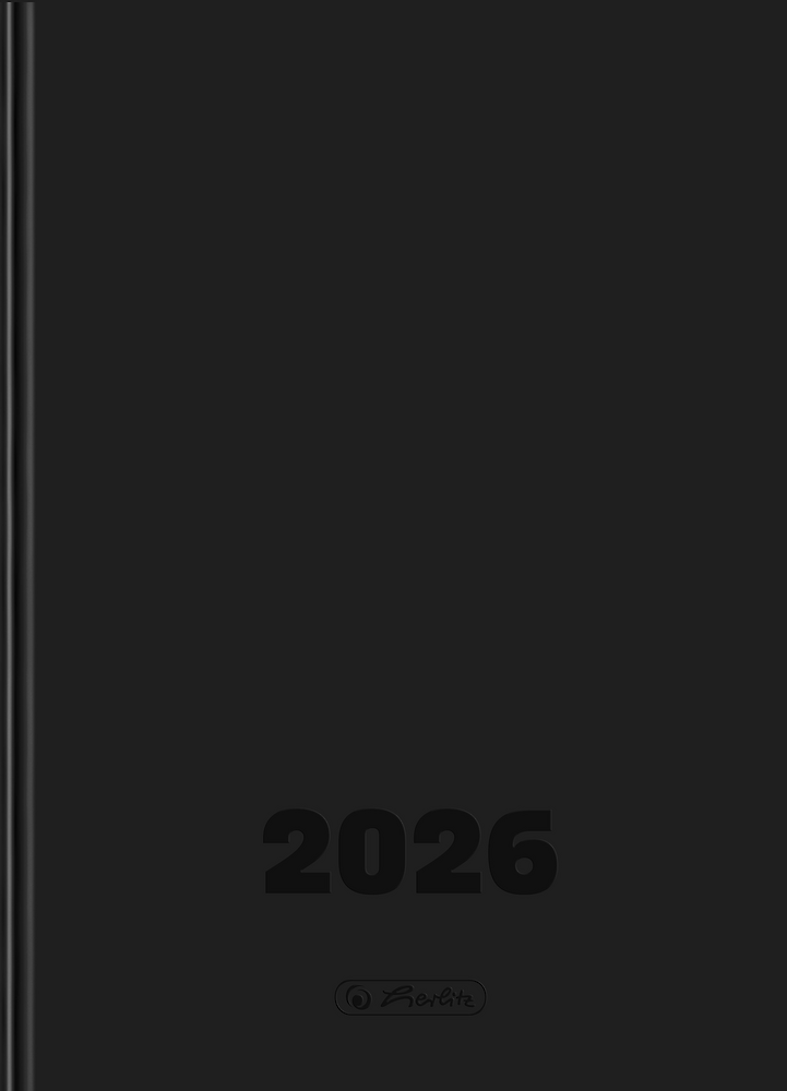 Kalendarz książkowy 2026, Herlitz, Szefa, A4, dzienny, czarny