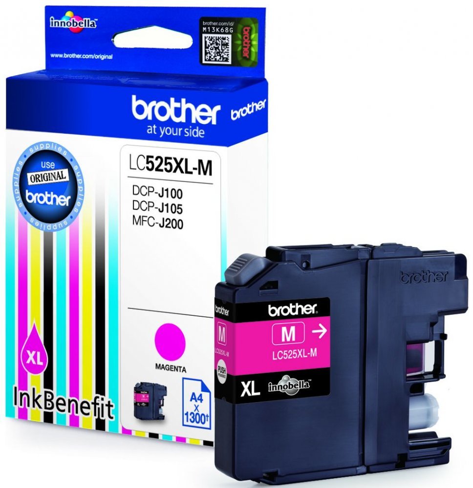 Tusz Brother (LC525XLM), 1300 stron, magenta (purpurowy)