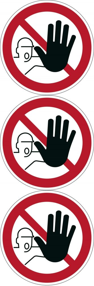 3x Naklejka podłogowa/znacznik Durable, symbol „Nieupoważnionym wstęp wzbroniony”, 1 sztuka