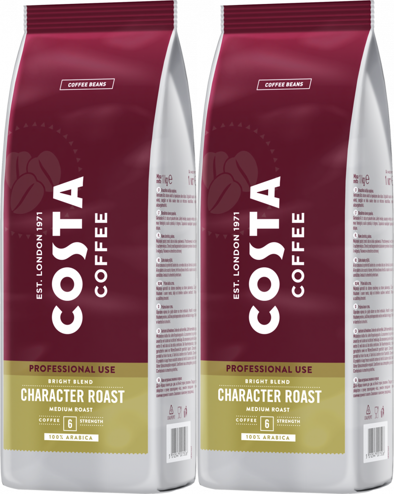 2x Kawa ziarnista Costa Professional Bright Blend, 100% Arabika, 1kg
