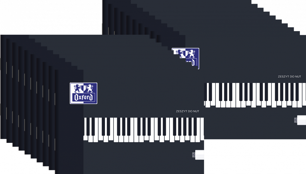 20x Zeszyt do nut Oxford, A5, 16 kartek, czarny