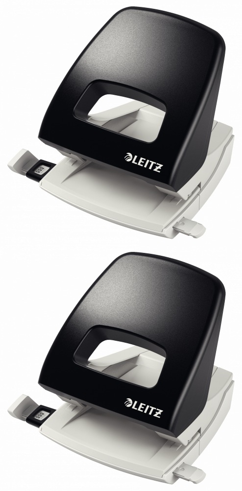 2x Dziurkacz Leitz NeXXt, duży, do 25 kartek, czarny