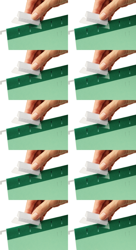 10x Identyfikatory wymienne (fiszki) Esselte Classic, 25 sztuk, przezroczysty