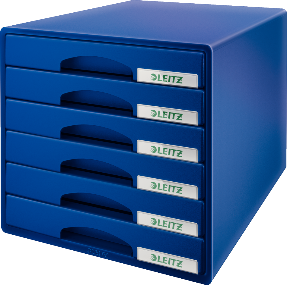 Pojemnik Leitz Plus, z 6 szufladami, A4, niebieski