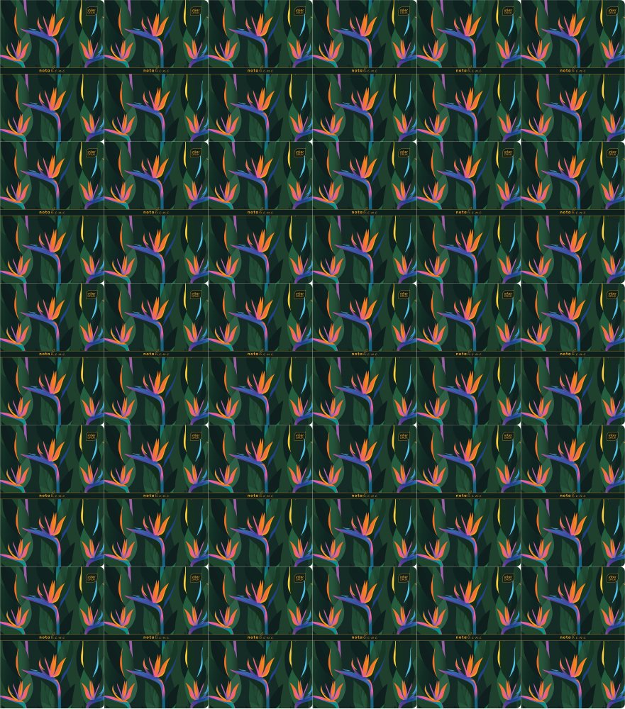 120x Zeszyt w kratkę Interdruk, A5, miękka oprawa, 60 kartek, mix wzorów