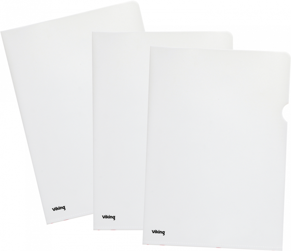 3x Ofertówki groszkowe Viking, "L", A5, 120μm, 25 sztuk, transparentny