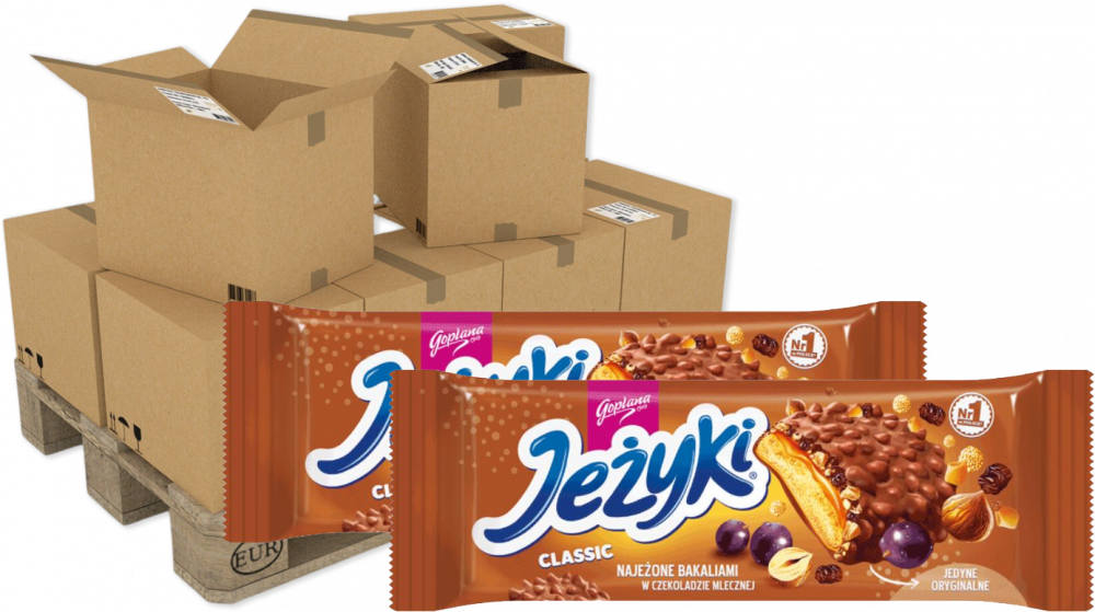 1260x Ciastka Jeżyki, klasyczny, 140g