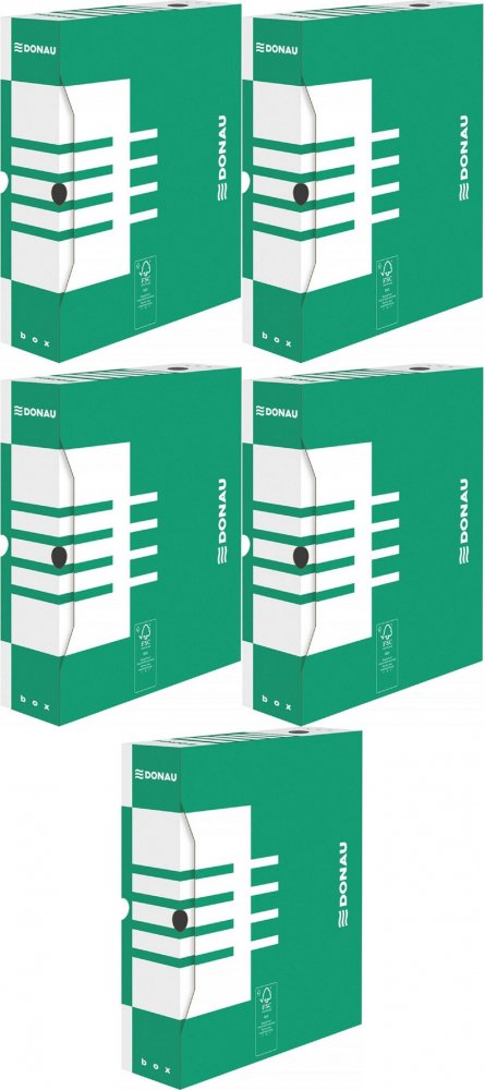 5x Pudło archiwizacyjne Donau, 80mm, zielony