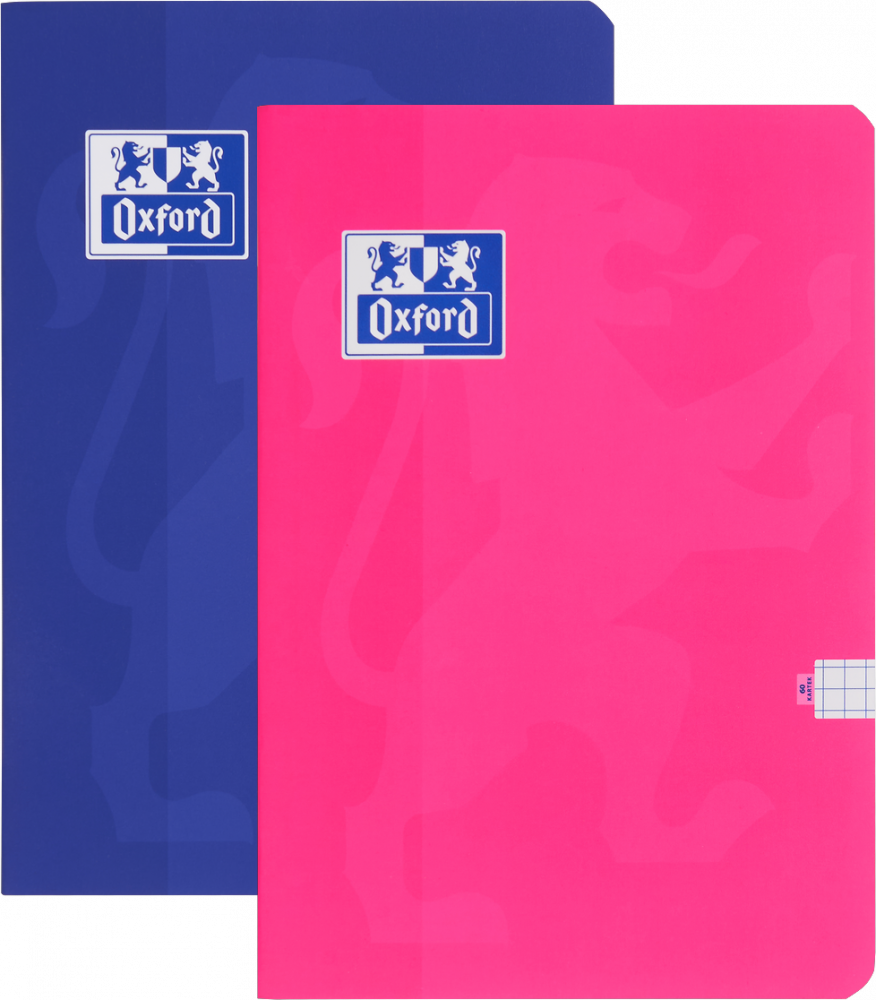 2x Zeszyt w kratkę Oxford Touch, A5, miękka oprawa, 60 kartek, mix kolorów