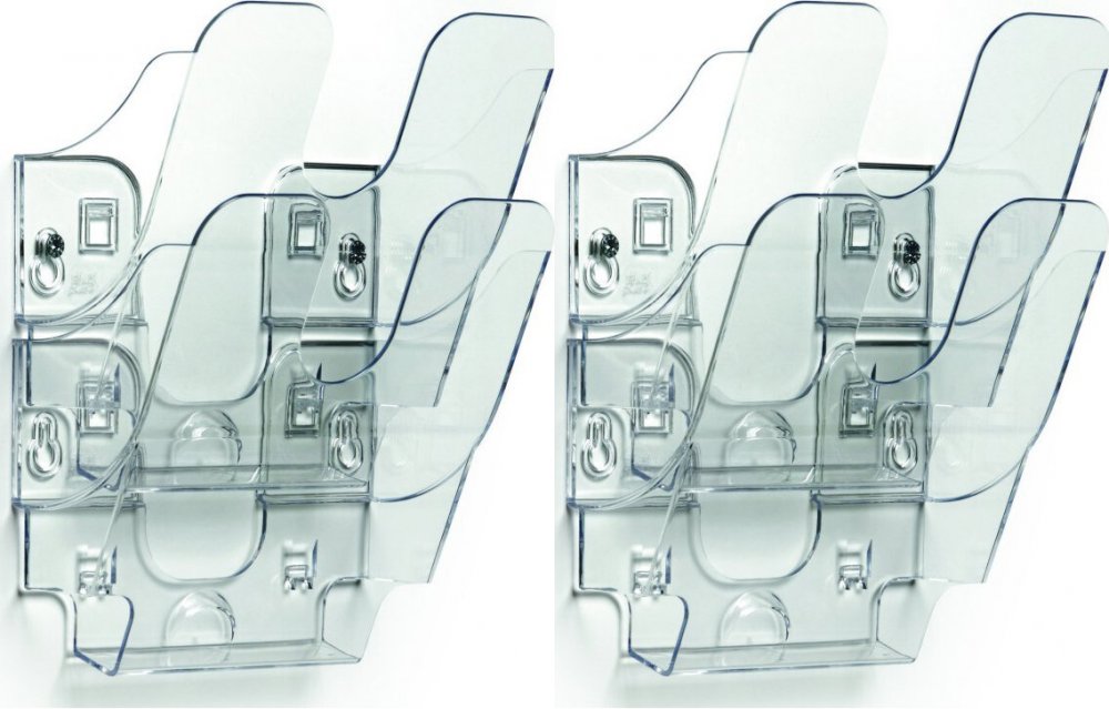 2x Pojemnik na dokumenty Durable Flexiplus, pionowy, A5, zestaw 2 sztuk, przezroczysty