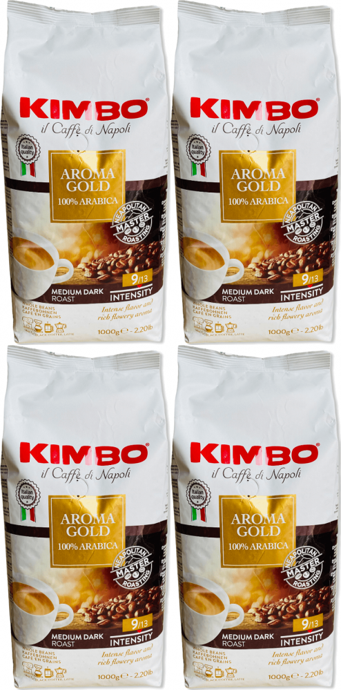 4x Kawa ziarnista Kimbo Aroma Gold, 1kg
