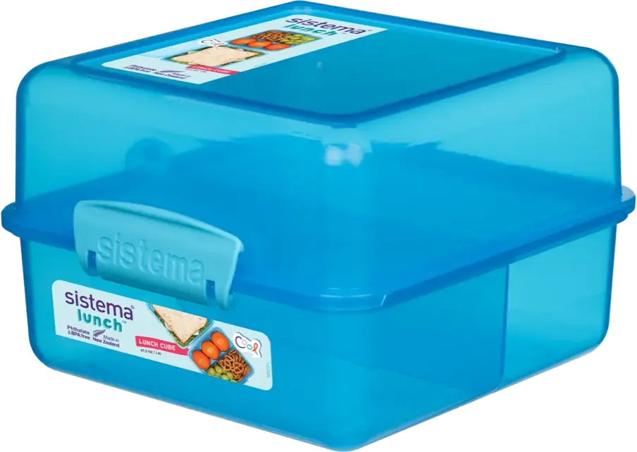 Lunchbox Sistema Lunch Cube Coloured, 1.4l, mix kolorów