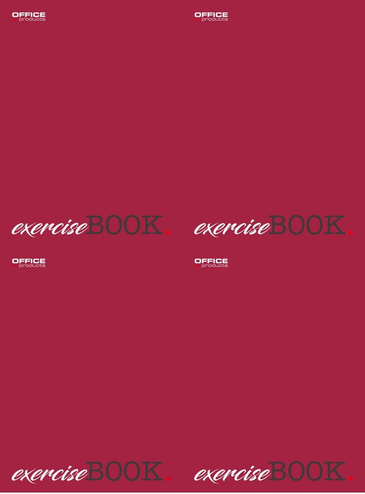 4x Zeszyt w kratkę Office Products, A5, 80 kartek, mix kolorów