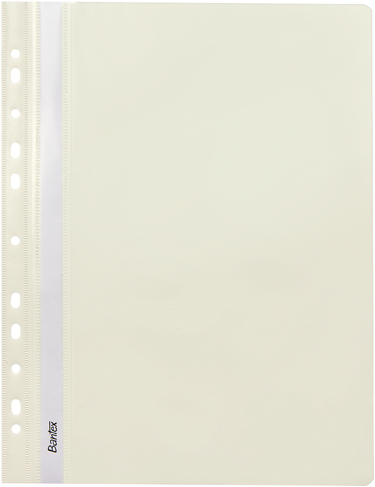Skoroszyt plastikowy oczkowy Bantex Budget EVO, A4, do 200 kartek, biały
