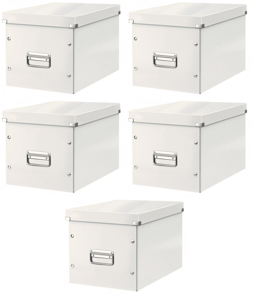 5x Pudło uniwersalne Leitz Click&Store, rozmiar L (320x310x360mm), biały