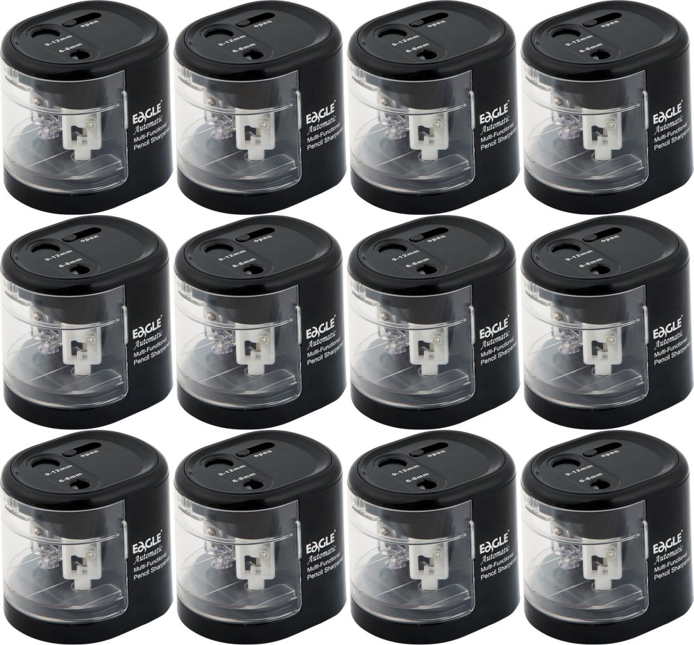 12x Temperówka elektryczna Eagle EG-5161,USB, 2 otwory, czarny