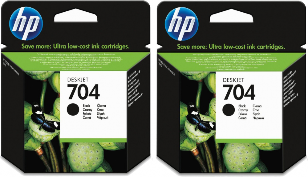 2x Tusz Hp 704 (CN692AE), 480 stron, black (czarny)
