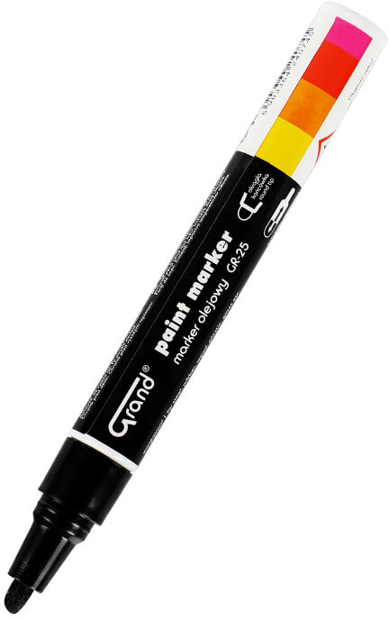 Marker olejowy Grand, GR-25, okrągła, 1.8mm, czarny