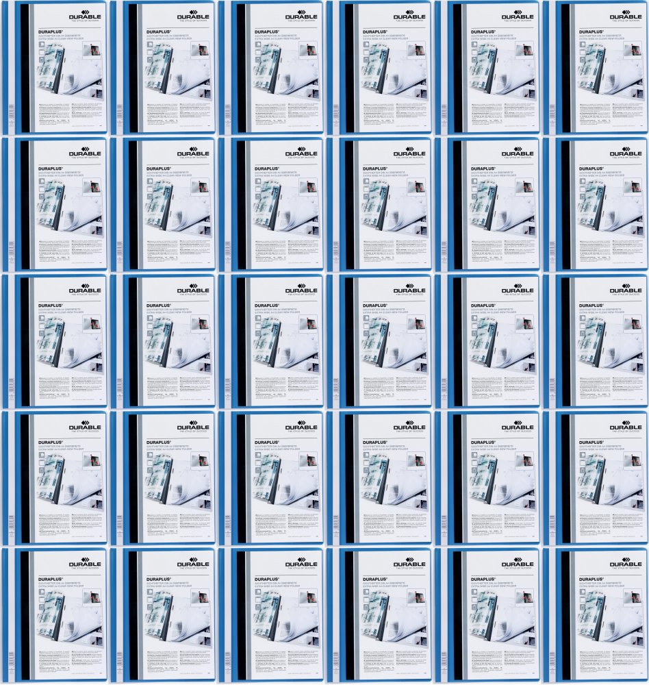 36x Skoroszyt plastikowy Duraplus Durable, A4, prezentacyjny, niebieski