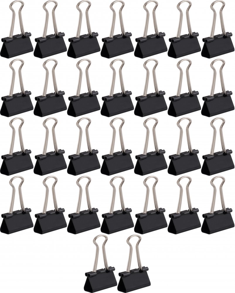 60x Klip biurowy D.Rect, 25 mm, 12 sztuk, czarny
