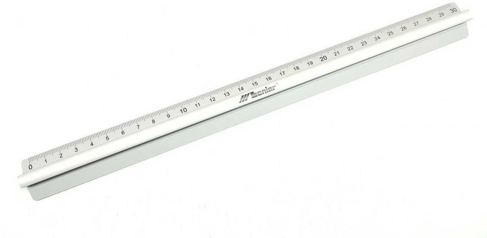 Linijka aluminiowa Leniar, z uchwytem, 30cm
