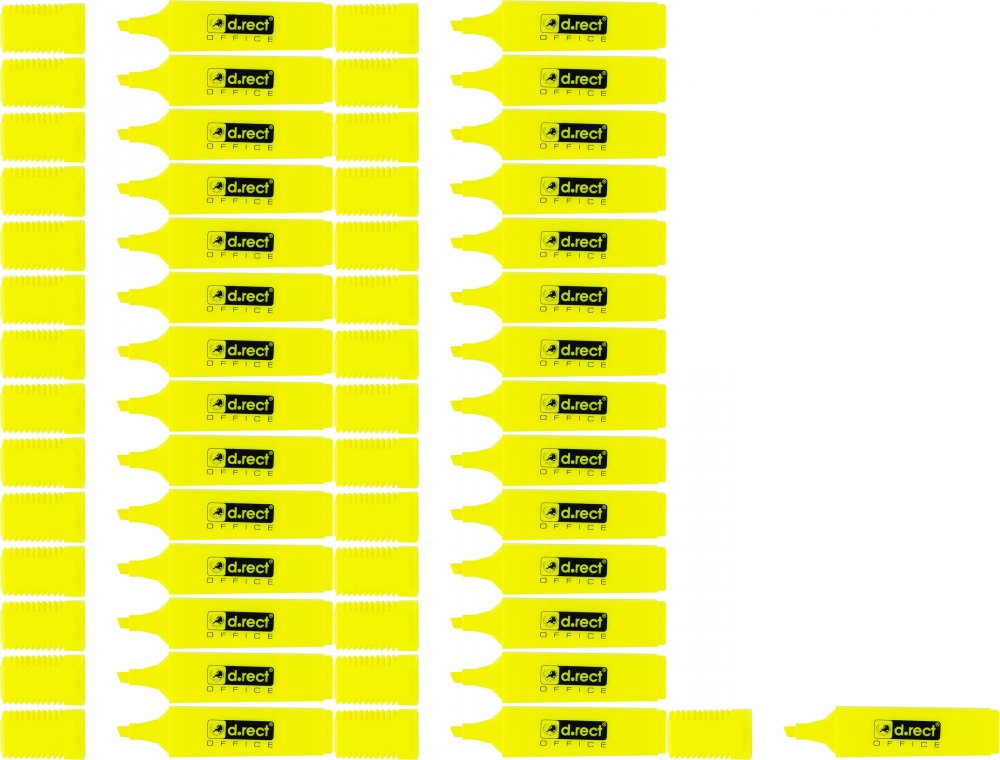 48x Zakreślacz D.Rect, 1127, ścięta, 5mm, żółty