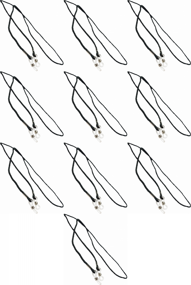 10x Sznurek do okularów 3M, czarny