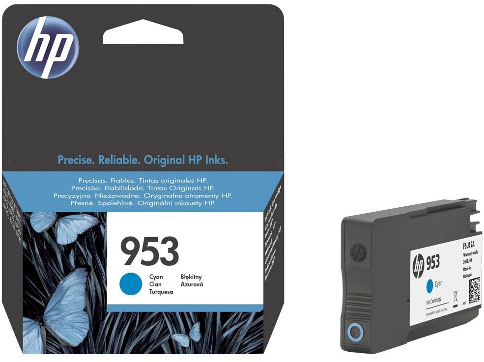 Tusz HP 953 (F6U12AE), 630 stron, cyan (błękitny)