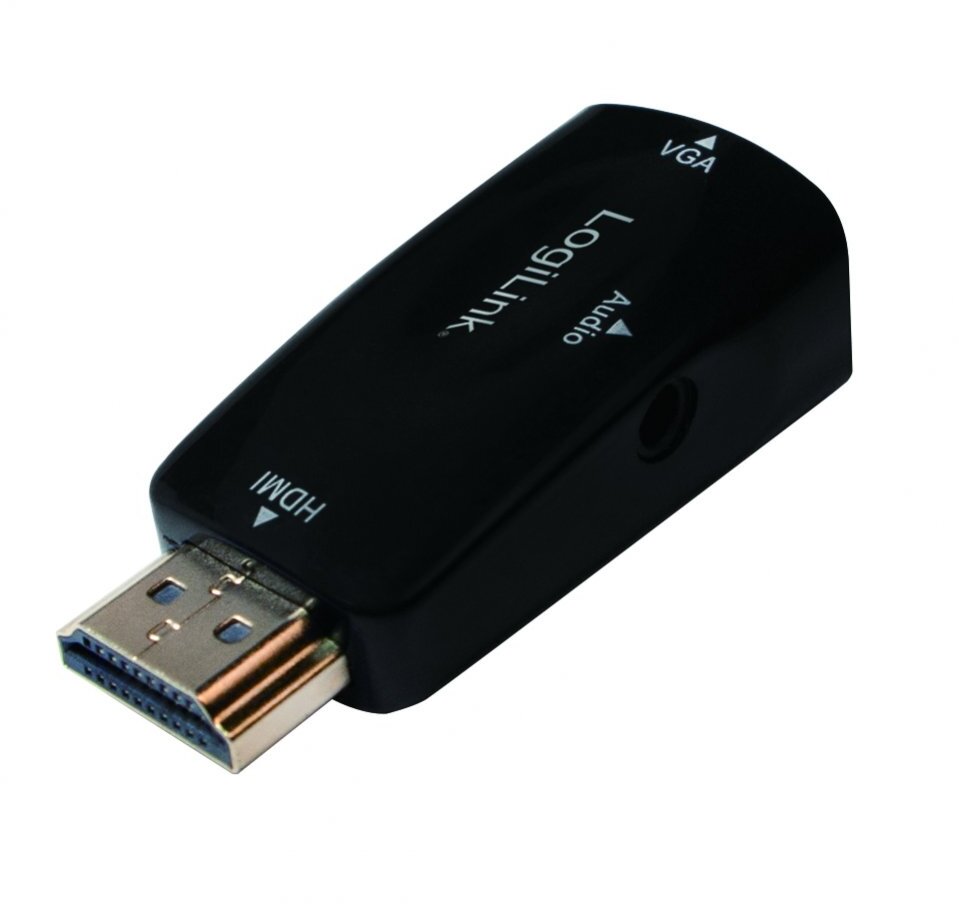 Outlet: USZKODZONE OPAKOWANIE Konwerter LogiLink HDMI męski na VGA żeński, czarny