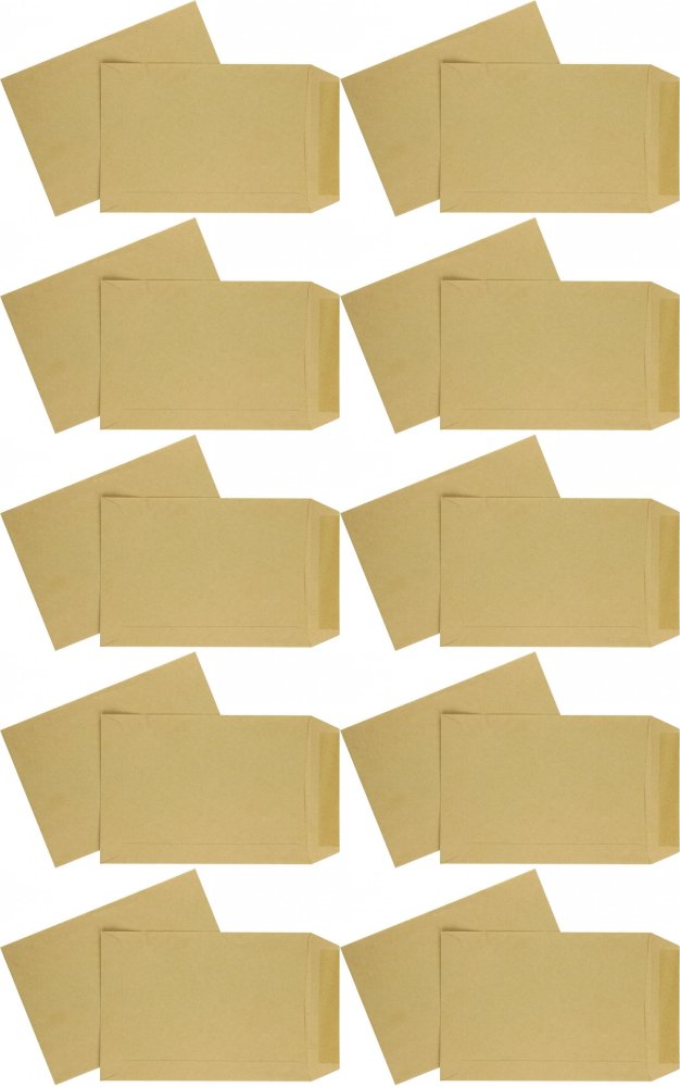 10x Koperta standardowa NC, C5, samoklejąca SK, 50 sztuk, brązowy