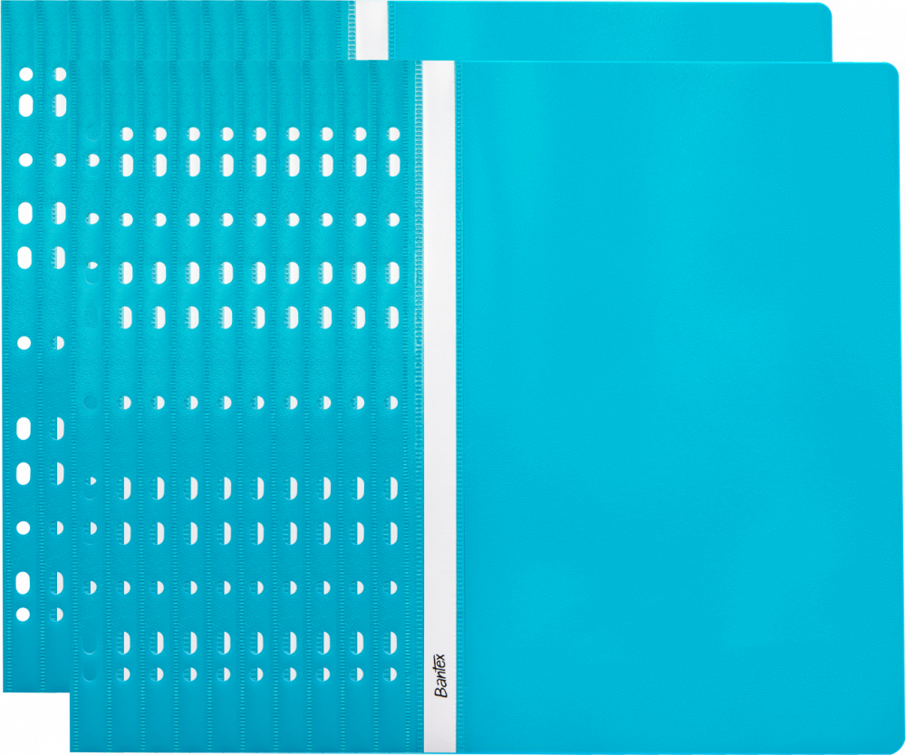 25x Skoroszyt plastikowy oczkowy Bantex Budget EVO, A4, do 200 kartek, jasnoniebieski