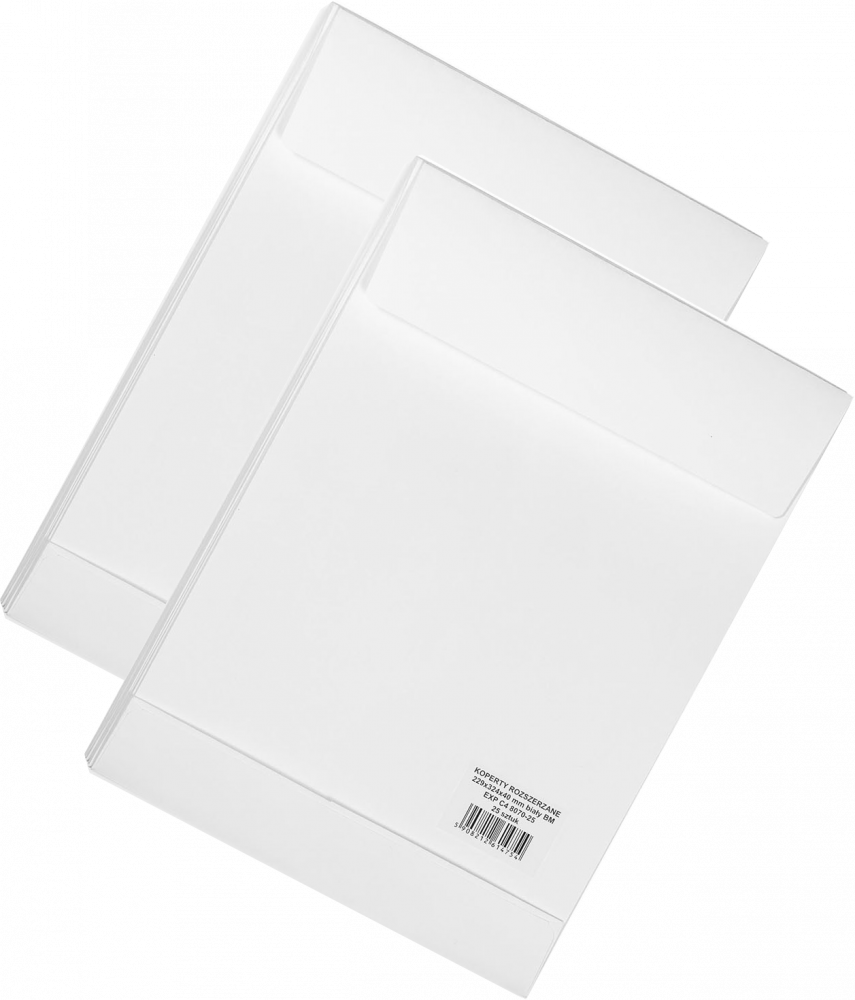 2x Koperta rozszerzana Bong, C4 z paskiem HK, 25 sztuk, biały