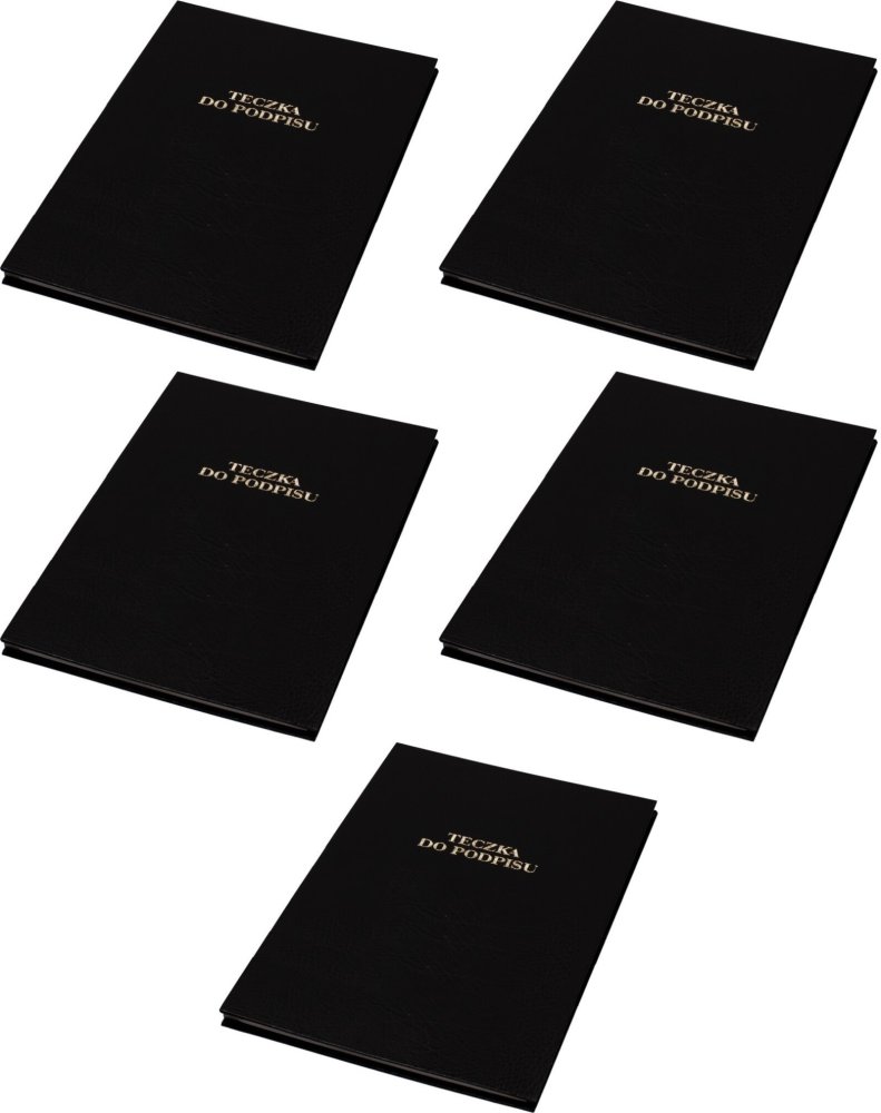 5x Teczka do podpisu Barbara, A4, 12 kart, czarny