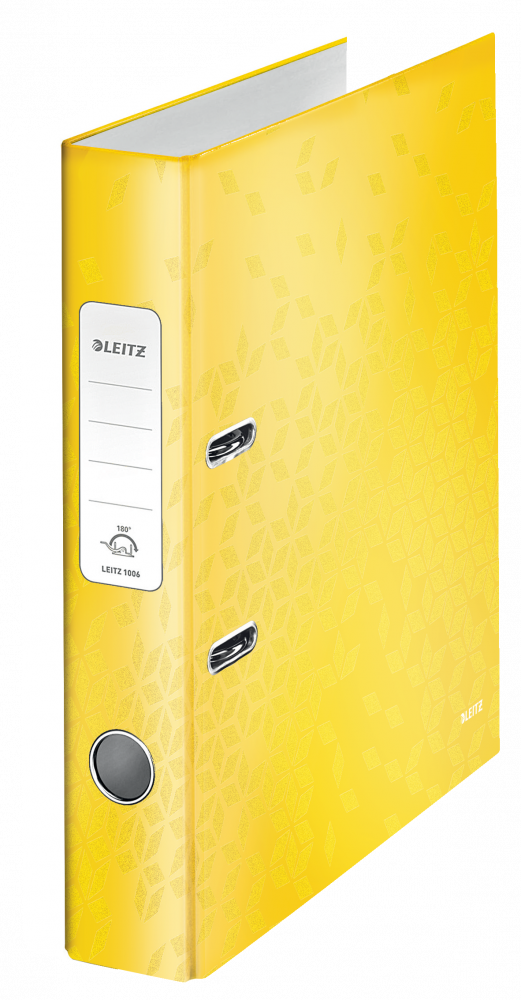Segregator A4 Leitz Wow 180°, 50mm, do 350 kartek, żółty