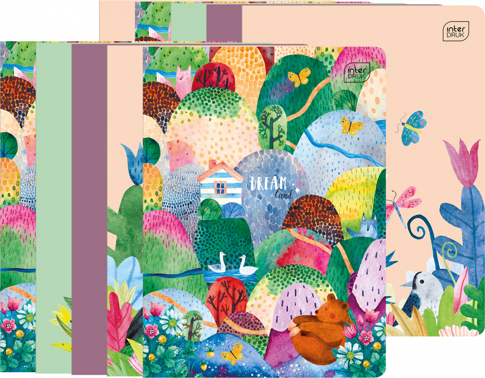 10x Zeszyt w wąskie linie Interdruk UV Girls, A5, 32 kartki, mix wzorów