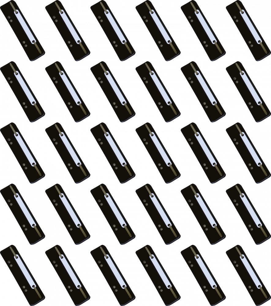 30x Wąsy skoroszytowe spinające dokumenty Donau, z metalową zawieszką, 25 sztuk, czarny