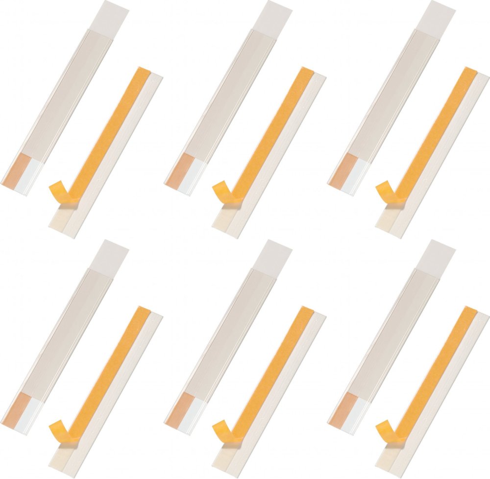 6x Listwa samoprzylepna Durable Scanfix, 40x200mm, 5 sztuk, transparentny