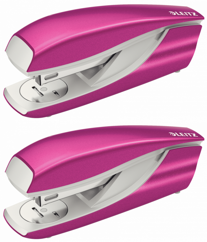 2x Zszywacz Leitz NeXXt Series, do 30 kartek, metaliczny różowy